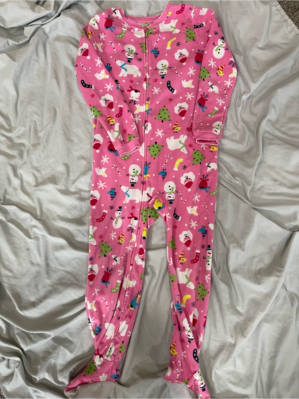 OshKosh B'gosh Pink Kids Christmas Pajama One Piece